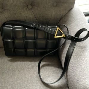 Bottega inspired leather crossbody bag